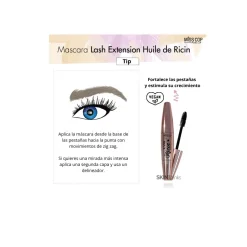 Mascara de Pestañas Fortalecedora Miss Cop Lash Extension HUILE DE RICIN